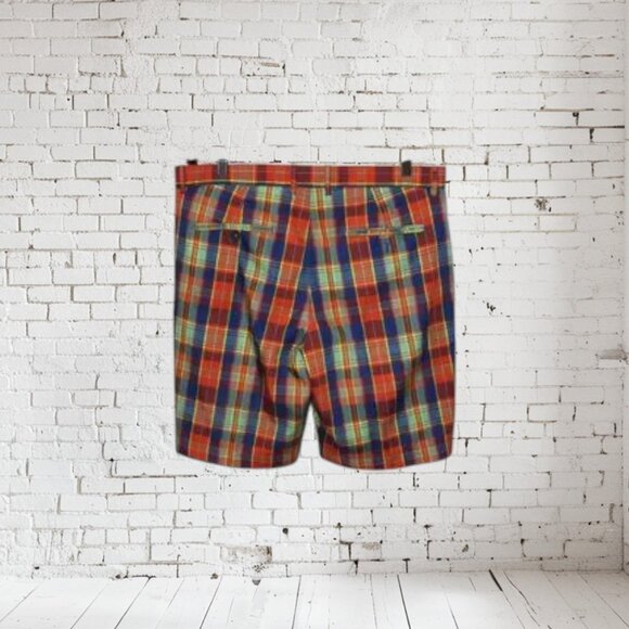 Jack Nicklaus Men's Golf Short Plaid Red Blue Green - Picture 2 of 4